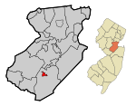 Middlesex County New Jersey Incorporated and Unincorporated areas Jamesburg Highlighted